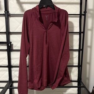 Layer 8 Women's Athletic Half-Zip Maroon